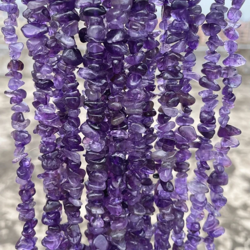 Perles D'opale éthiopienne Naturelle Violette - Chips 4/5mm, 16 Pouces, Lisses, Pour Bijoux Artisanaux