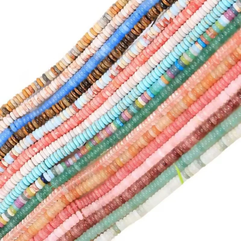 Natural Rondelle Gemstone Beads