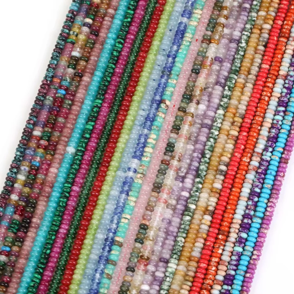 Natural Rondelle Gemstone Beads – Image 11