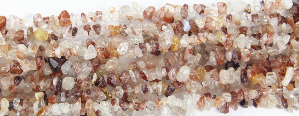 Hematoid Quartz Chip Beads