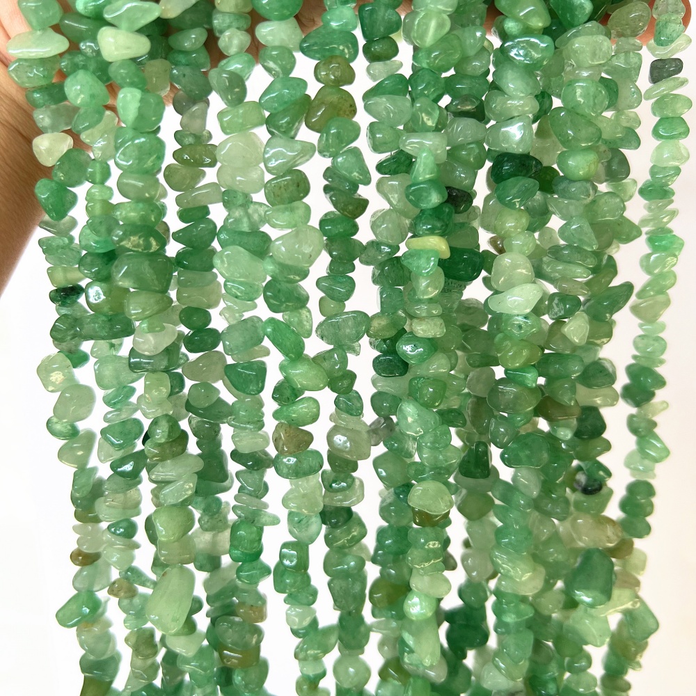 wholesale 5-8mm natural green aventurine chip beads