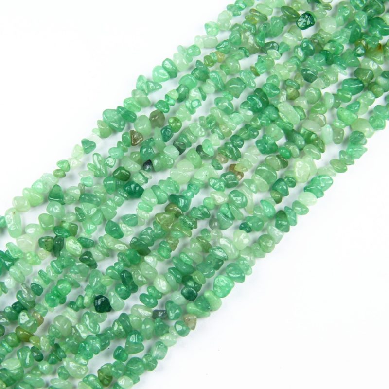 green aventurine chip beads