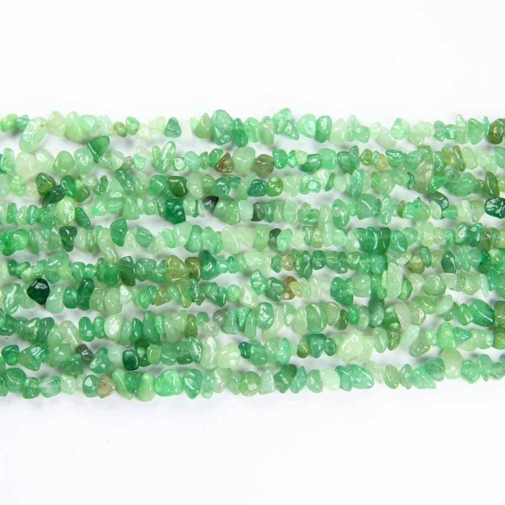 natural green aventurine chip beads