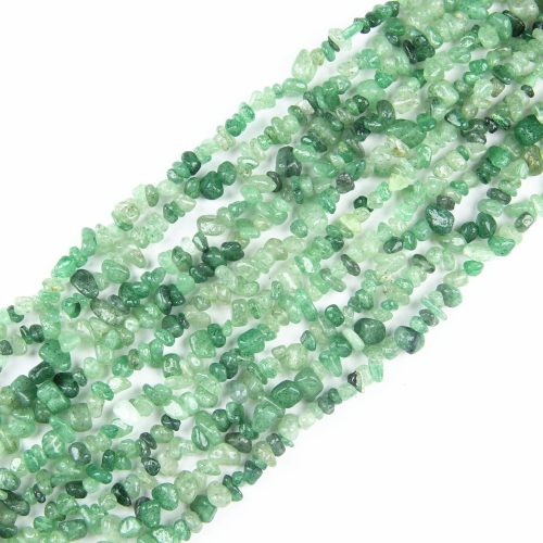 Irregular Natural Green Strawberry Quartz Chip Beads