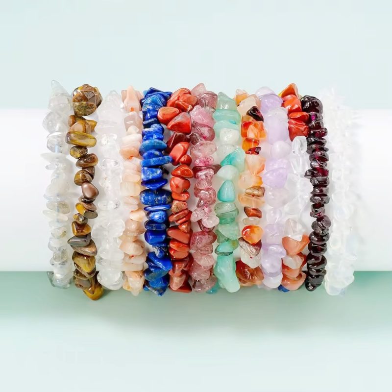 Natural Crystal Chip Bracelets