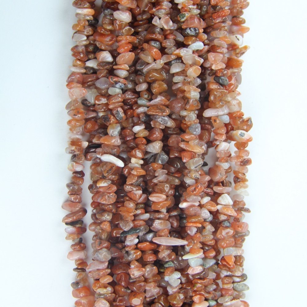Beautiful Red Agate nugget beads, 5-8mm size, 80cm strand, ideal for making unique, eye-catching jewelry.