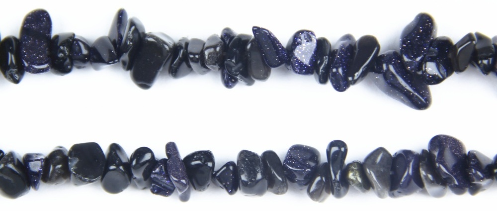 Blue Sandstone Nugget Beads Strand,