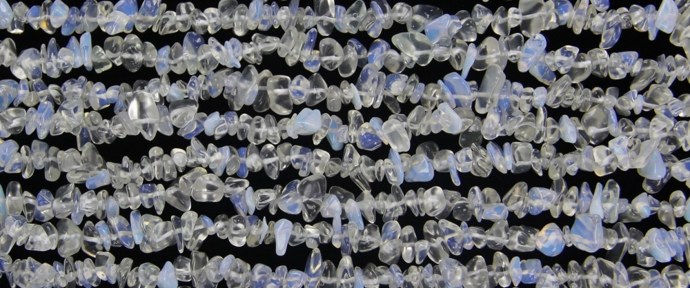 White Opal Chip Beads