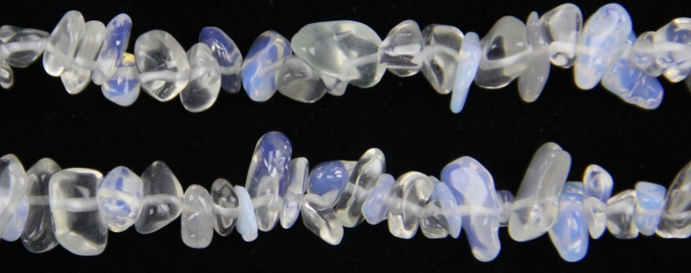 White Opal Chip Beads