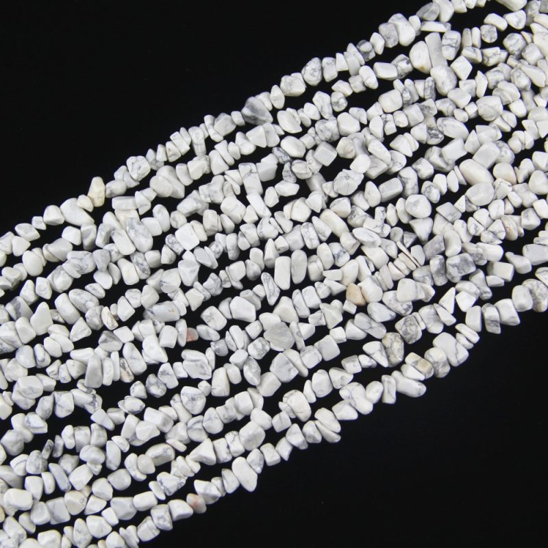 Bring a soft, sophisticated touch to your jewelry creations with these 5-8mm White Howlite Chip Beads. These natural gemstone chips are perfect for crafting minimalist designs that work beautifully for any occasion. Make bracelets, necklaces, or earrings with ease!