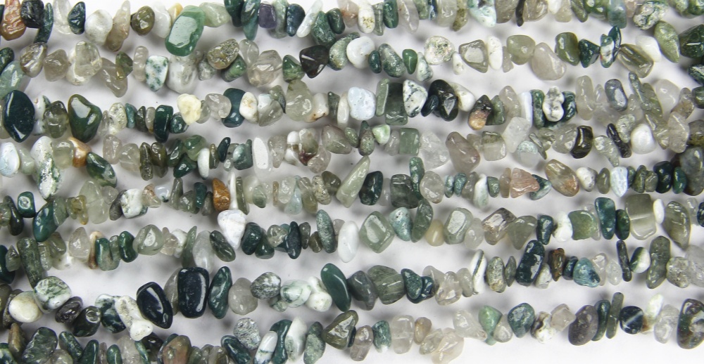 Natural Indian agate chip beads