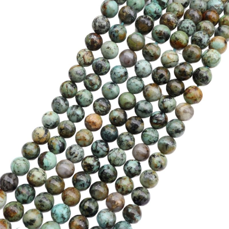 Genuine 6-12mm African Turquoise beads, 40cm strand, perfect for creating custom bracelets, necklaces, and DIY jewelry