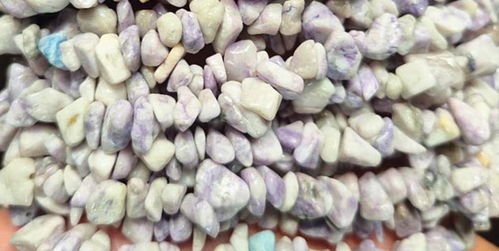 Purple Turquoise Chip Beads