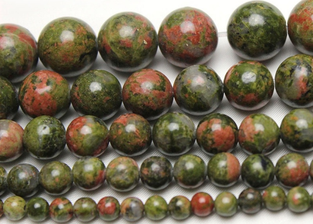 Unakite Loose Round Beads