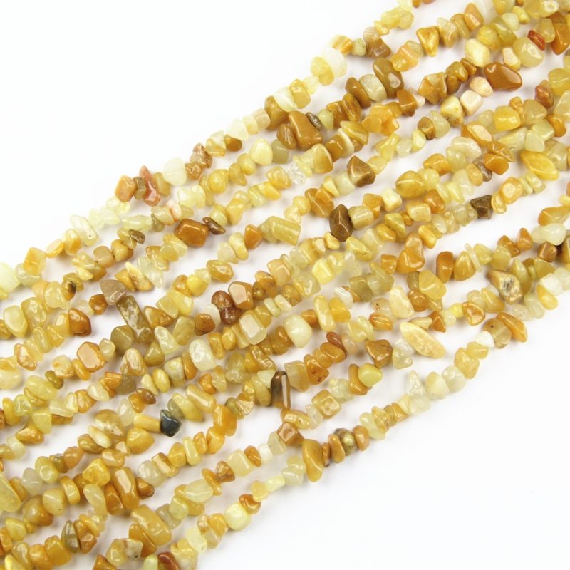 Natural Yellow Aventurine Chip Beads for creating healing jewelry and DIY jewelry projects, available from a trusted Gemstone Beads Factory.