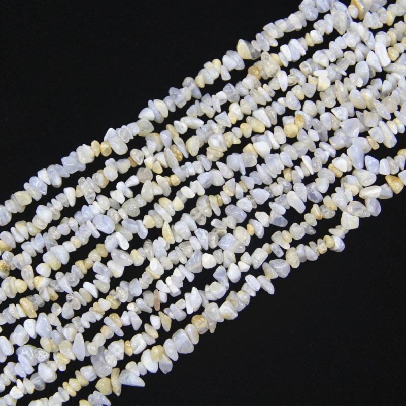 Loose Blue Chalcedony Chip Beads, drilled, irregular Gemstone Chip Beads for DIY jewelry, bracelets, necklaces