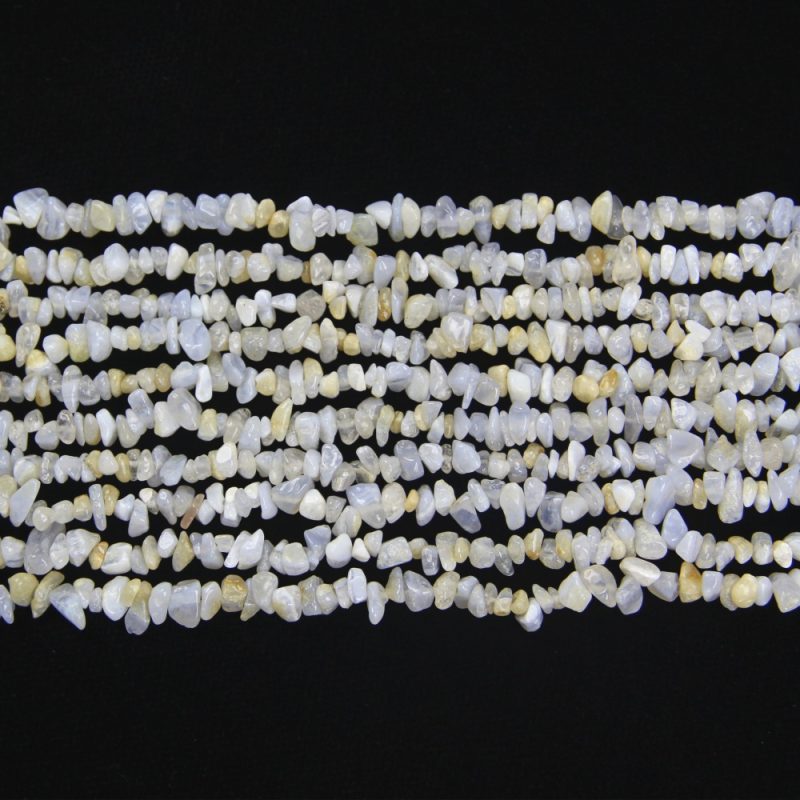 Blue Chalcedony Chip Beads – Natural Gemstone Beads for Crafts