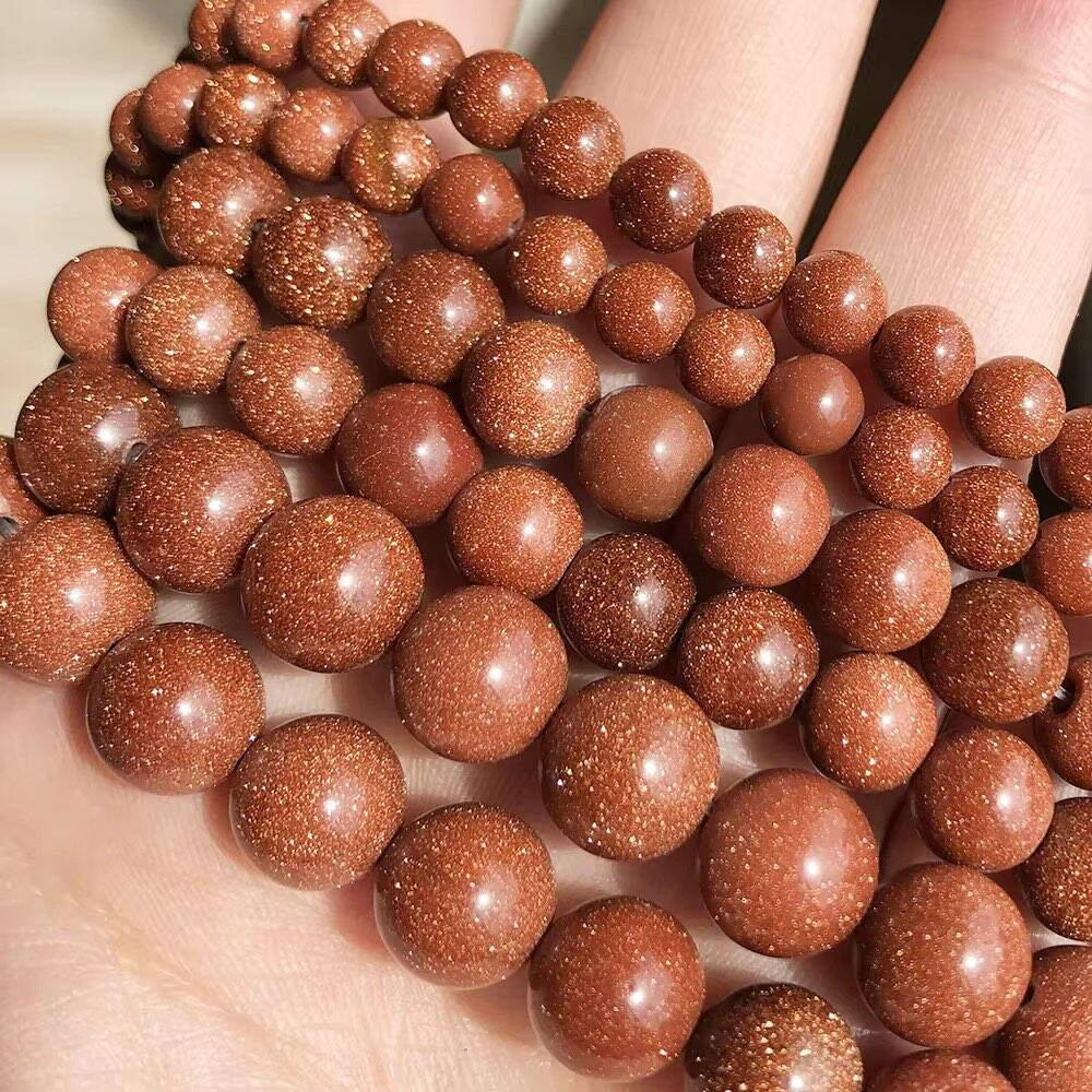 Gold Sandstone Jewelry Beads