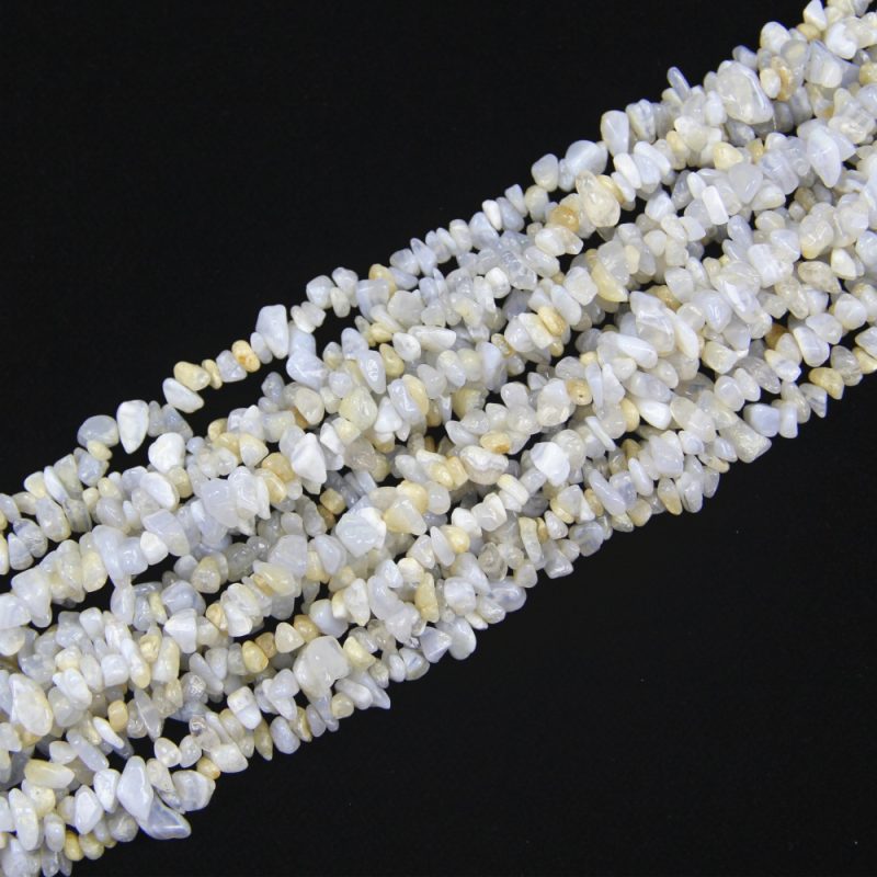 Blue Chalcedony Chip Beads – Natural Gemstone Beads for Crafts