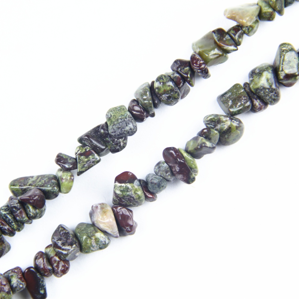 Stone chip beads made from natural Dragon Blood Stone for jewelry making